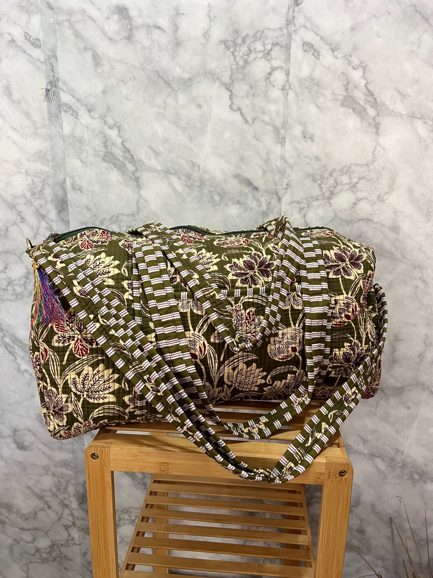Bolso de viaje acolchado estampado