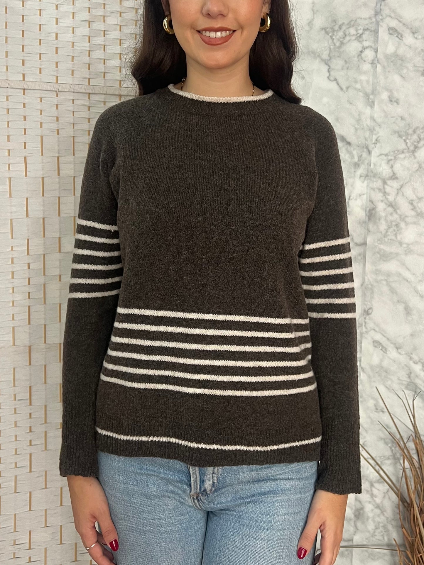 Jersey rayas marrón