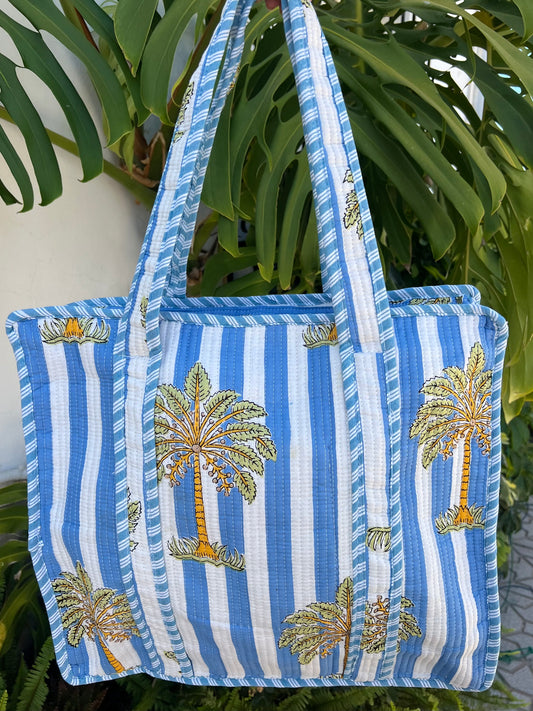 Bolso shopper acolchado estampado