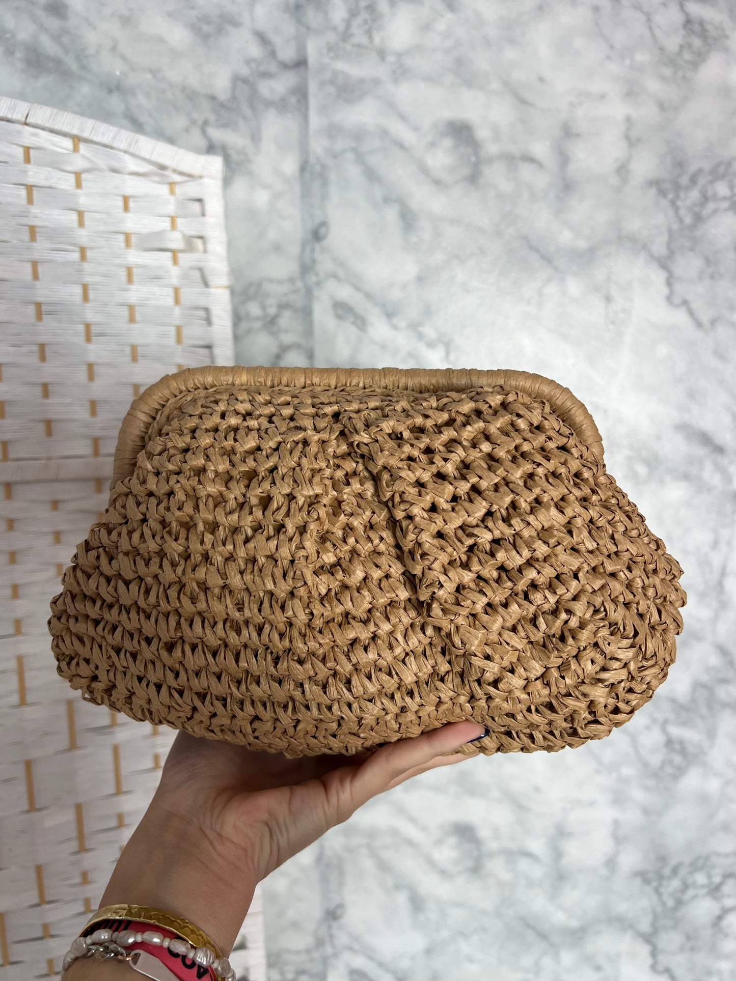 Bolso de mano rafia