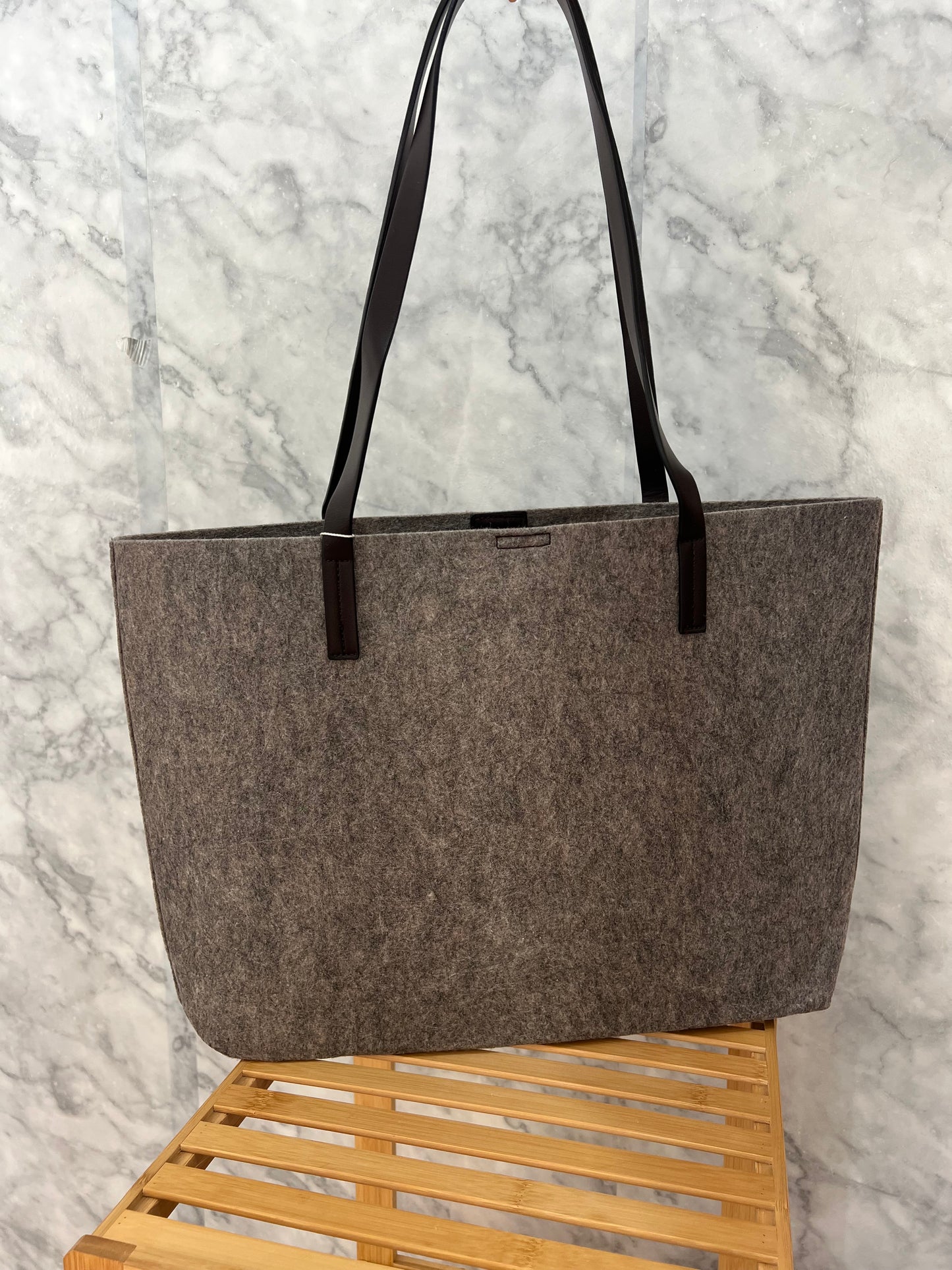 Bolso grande felpa gris