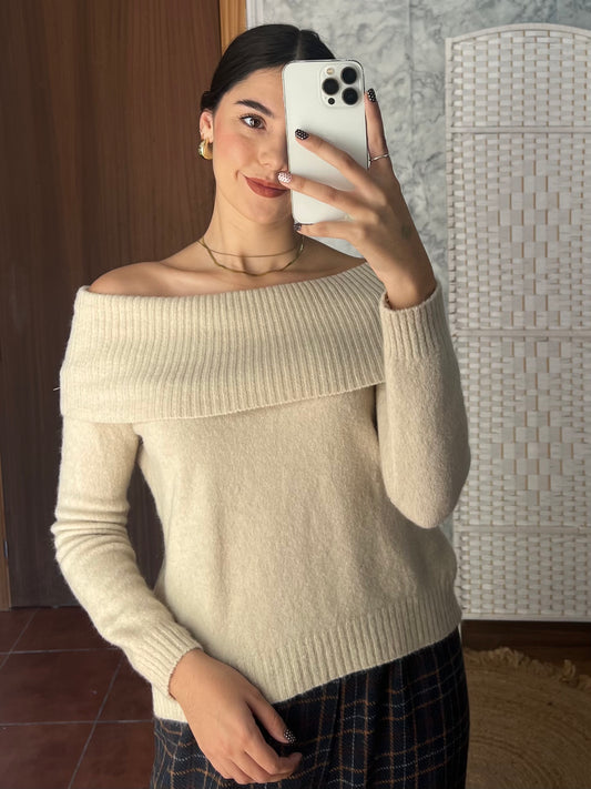 Jersey punto cuello barco