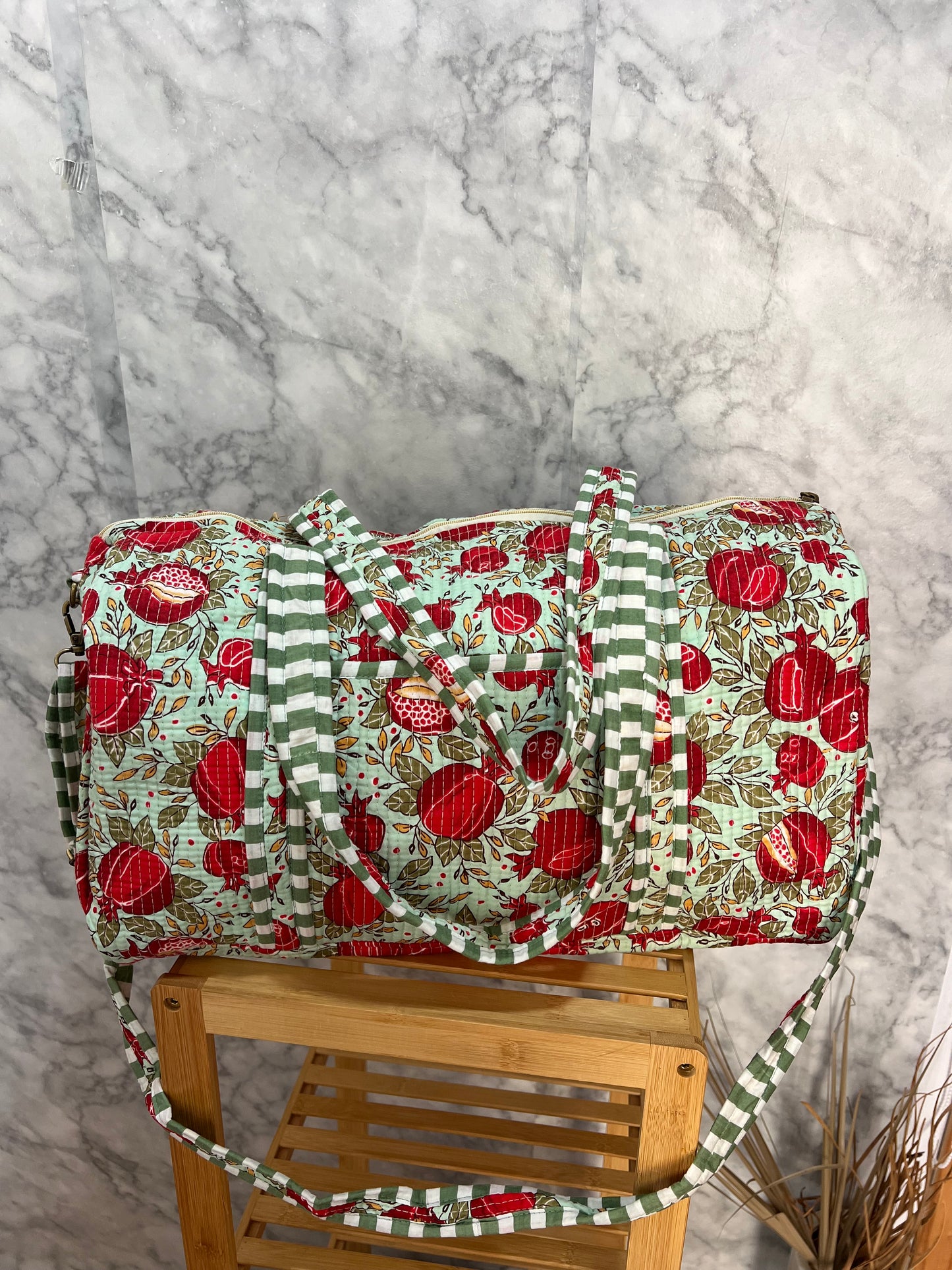 Bolso de viaje acolchado estampado