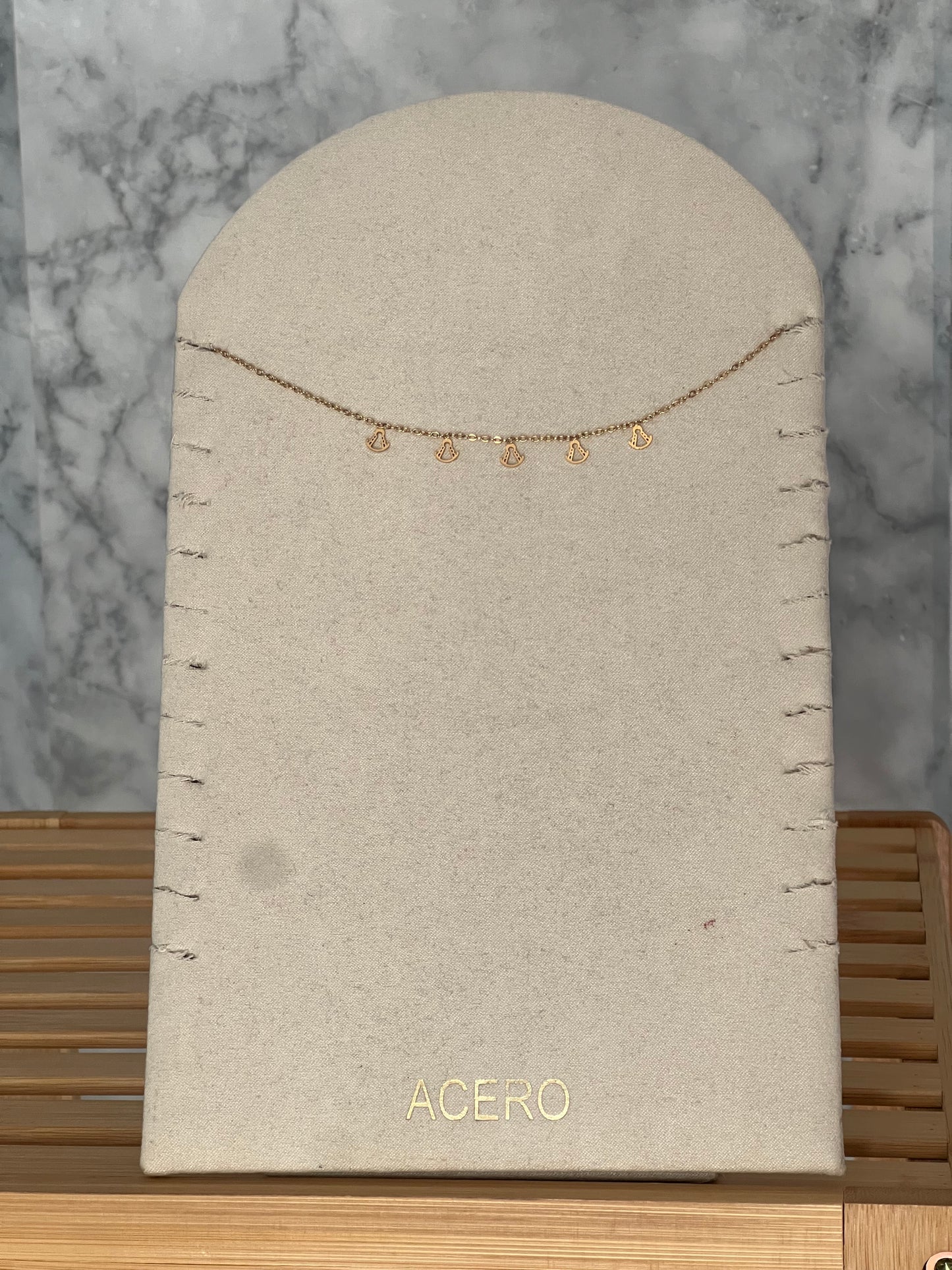 Colgante Virgen del Rocío acero inoxidable