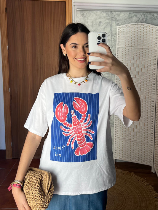 Camiseta oversize estampada