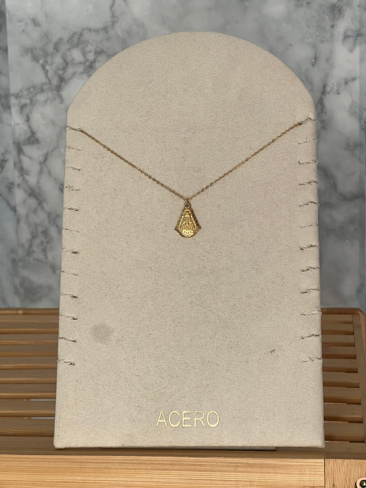 Colgante Virgen del Rocío acero inoxidable