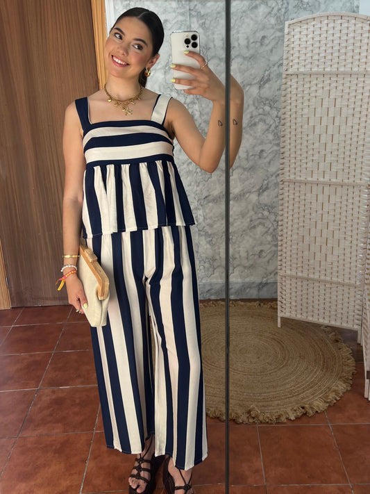 Pantalón fluido rayas