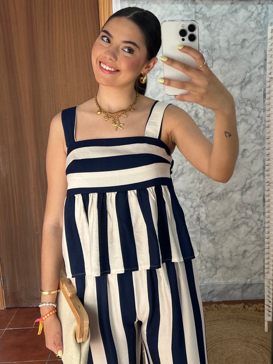 Top estampado rayas
