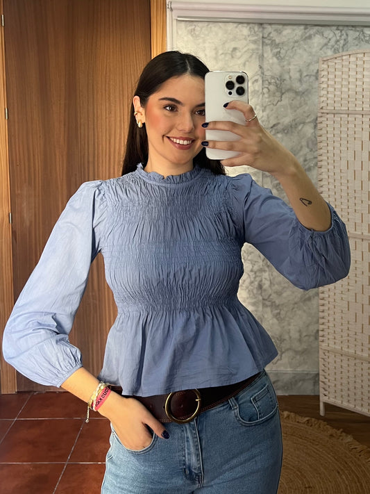 Blusa panel de abeja