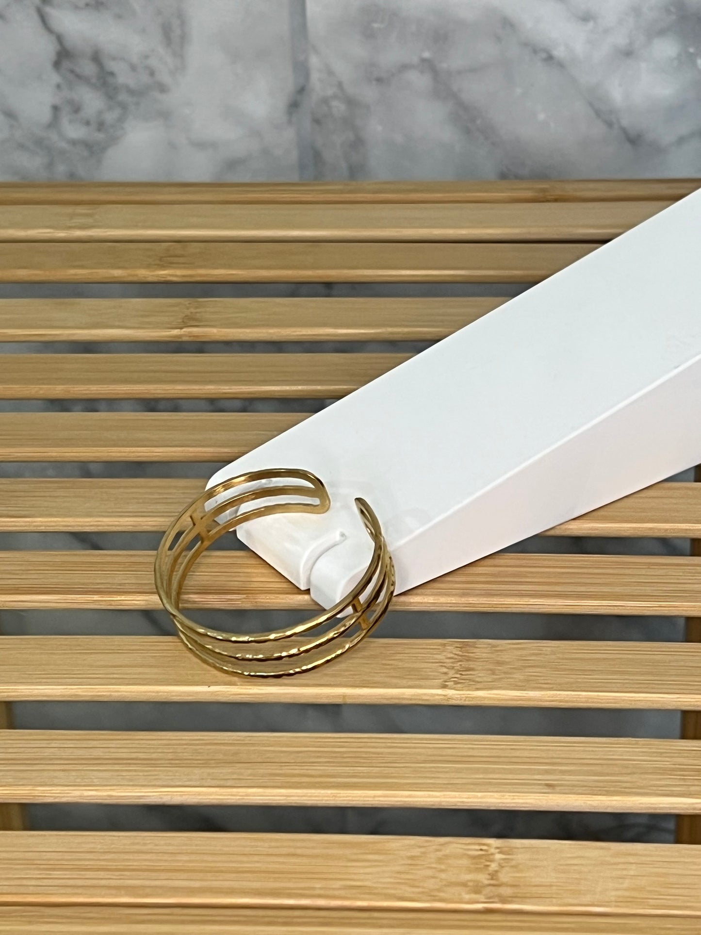 Brazalete acero inoxidable oro