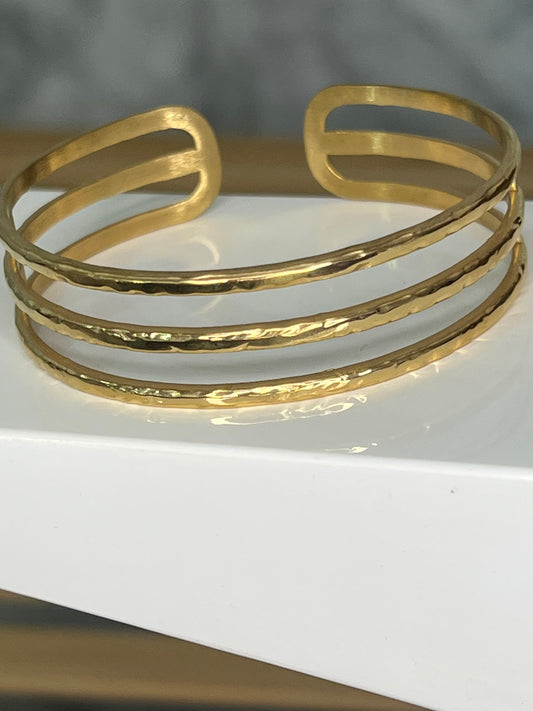 Brazalete acero inoxidable oro