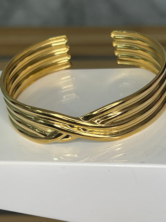 Brazalete acero inoxidable oro